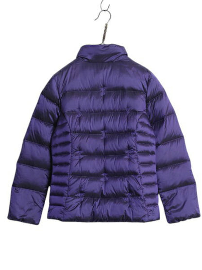ノースフェイス ナイロン ダウン ジャケット ガールズ M レディース XS 程/ The North Face アウトドア フルジップ 550フィル ブルゾン 青