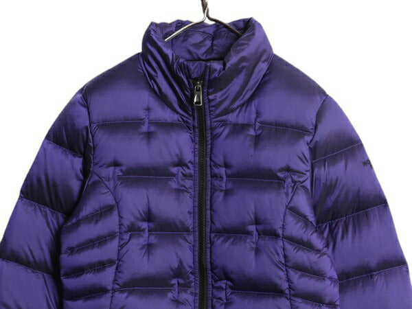 ノースフェイス ナイロン ダウン ジャケット ガールズ M レディース XS 程/ The North Face アウトドア フルジップ 550フィル ブルゾン 青