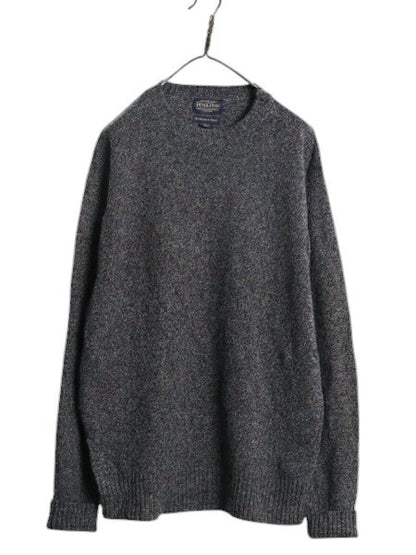 ペンドルトン シェットランド ウール ニット セーター メンズ L / 古着 PENDLETON クルーネック ミドルゲージ 洗濯可 無地 薄手 長袖ニット
