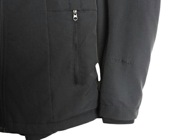 US企画 ノースフェイス ソフトシェル フード パーカー ジャケット レディース S The North Face 裏 フリース ハイネック ブルゾン ブラック