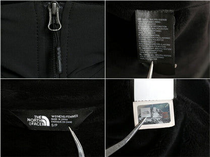 US企画 ノースフェイス ソフトシェル フード パーカー ジャケット レディース S The North Face 裏 フリース ハイネック ブルゾン ブラック
