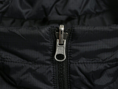 ノースフェイス 中綿 ナイロン ベスト レディース L / 古着 The North Face アウトドア 重ね着 フルジップ パッカブル ハイネック ブラック