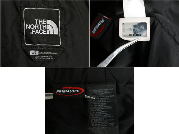 ノースフェイス 中綿 ナイロン ベスト レディース L / 古着 The North Face アウトドア 重ね着 フルジップ パッカブル ハイネック ブラック