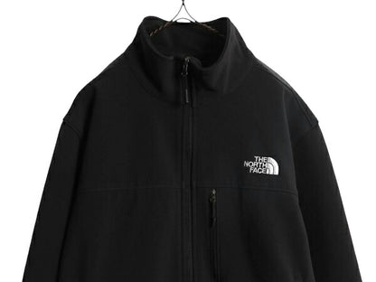US企画 ノースフェイス APEX ソフトシェル ジャケット メンズ L / The North face アウトドア 裏 フリース フルジップ ジャンパー ブラック