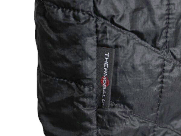 US企画 ノースフェイス 中綿 キルティング ナイロン ベスト メンズ L / The North Face 前開き 重ね着 サーモボール パッカブル ブラック