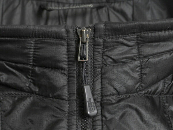 US企画 ノースフェイス 中綿 キルティング ナイロン ベスト メンズ L / The North Face 前開き 重ね着 サーモボール パッカブル ブラック