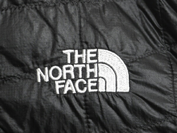 US企画 ノースフェイス 中綿 キルティング ナイロン ベスト メンズ L / The North Face 前開き 重ね着 サーモボール パッカブル ブラック