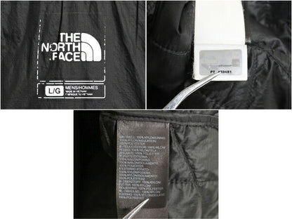 US企画 ノースフェイス 中綿 キルティング ナイロン ベスト メンズ L / The North Face 前開き 重ね着 サーモボール パッカブル ブラック