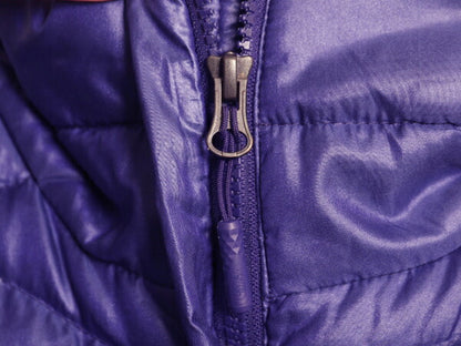 US企画 ノースフェイス ナイロン ダウン ベスト レディース M / The North Face フルジップ キルティング 550フィル アウトドア 重ね着 青