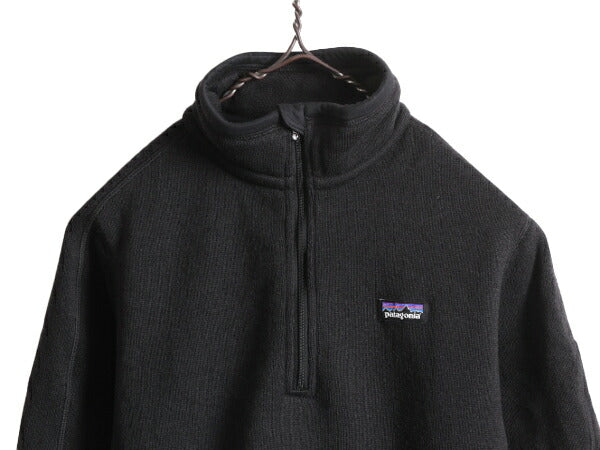 14年製 パタゴニア ベターセーター 1/4 ジップネック レディース S / Patagonia アウトドア フリース ジャケット ニット プルオーバー 黒