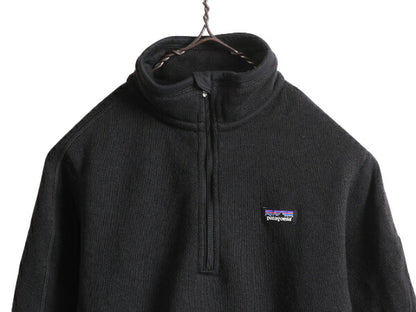 14年製 パタゴニア ベターセーター 1/4 ジップネック レディース S / Patagonia アウトドア フリース ジャケット ニット プルオーバー 黒