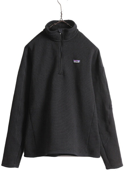 14年製 パタゴニア ベターセーター 1/4 ジップネック レディース S / Patagonia アウトドア フリース ジャケット ニット プルオーバー 黒