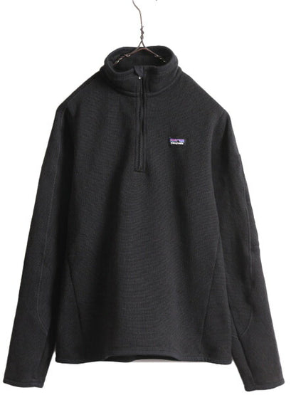 14年製 パタゴニア ベターセーター 1/4 ジップネック レディース S / Patagonia アウトドア フリース ジャケット ニット プルオーバー 黒