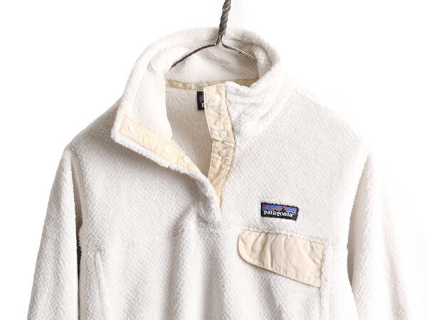 15年製 パタゴニア リツール スナップT プルオーバー ジャケット レディース S / 古着 Patagonia アウトドア パイル フリース ブルゾン 白