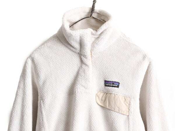 15年製 パタゴニア リツール スナップT プルオーバー ジャケット レディース S / 古着 Patagonia アウトドア パイル フリース ブルゾン 白