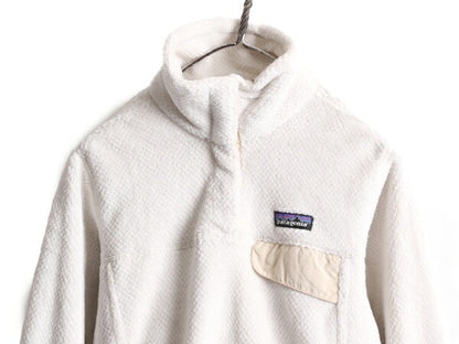 15年製 パタゴニア リツール スナップT プルオーバー ジャケット レディース S / 古着 Patagonia アウトドア パイル フリース ブルゾン 白