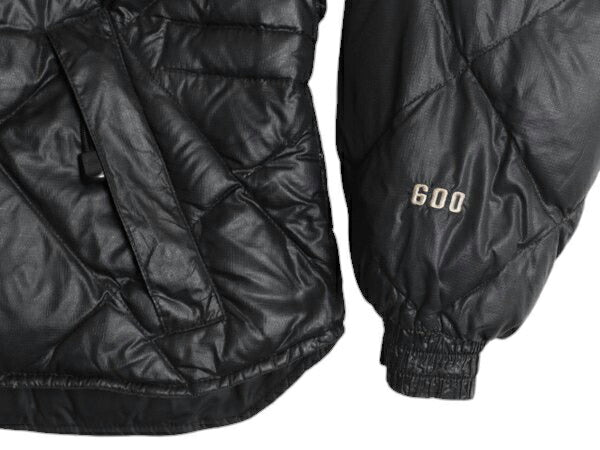 90s ノースフェイス ナイロン ダウン ジャケット レディース S 古着 オールド The North Face 600フィル ジャンパー キルティング ブラック