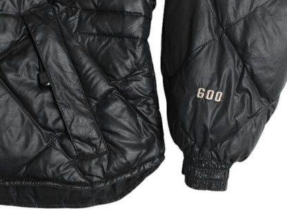 90s ノースフェイス ナイロン ダウン ジャケット レディース S 古着 オールド The North Face 600フィル ジャンパー キルティング ブラック