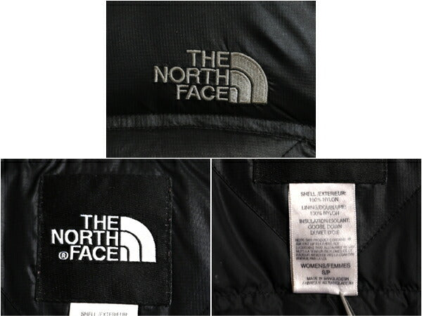 90s ノースフェイス ナイロン ダウン ジャケット レディース S 古着 オールド The North Face 600フィル ジャンパー キルティング ブラック