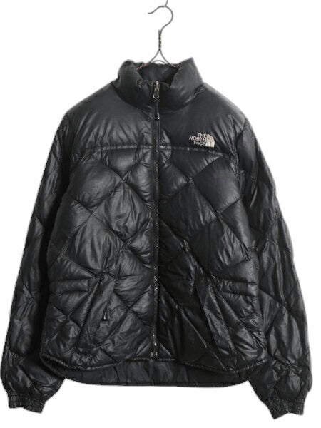 90s ノースフェイス ナイロン ダウン ジャケット レディース S 古着 オールド The North Face 600フィル ジャンパー キルティング ブラック