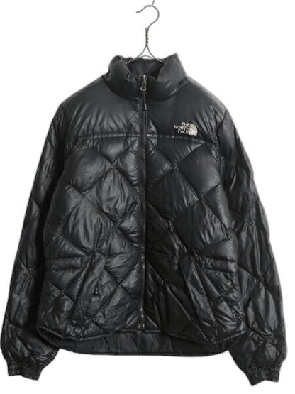 90s ノースフェイス ナイロン ダウン ジャケット レディース S 古着 オールド The North Face 600フィル ジャンパー キルティング ブラック