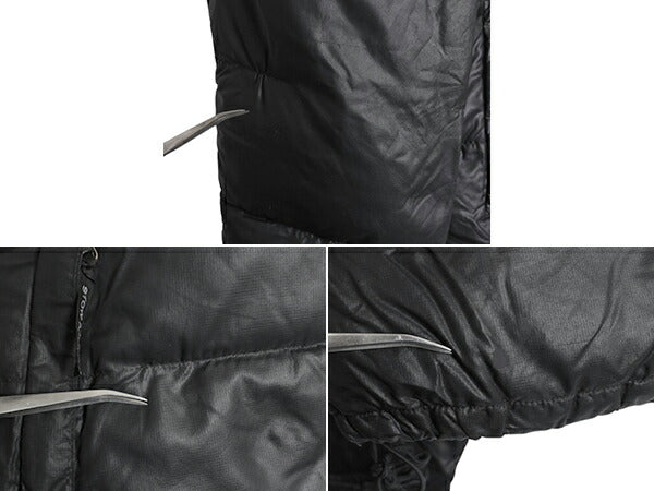 90s ノースフェイス ヌプシ ダウン ジャケット メンズ XL オールド The North face NUPTSE 700フィル ブルゾン 大きいサイズ 収納フード 黒