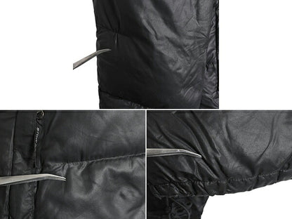 90s ノースフェイス ヌプシ ダウン ジャケット メンズ XL オールド The North face NUPTSE 700フィル ブルゾン 大きいサイズ 収納フード 黒