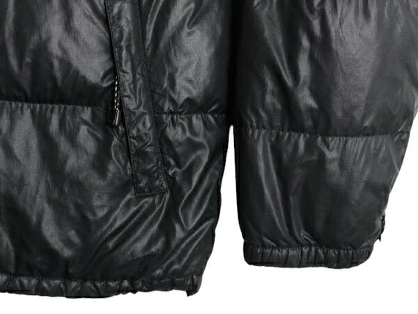 90s ノースフェイス ヌプシ ダウン ジャケット メンズ XL オールド The North face NUPTSE 700フィル ブルゾン 大きいサイズ 収納フード 黒