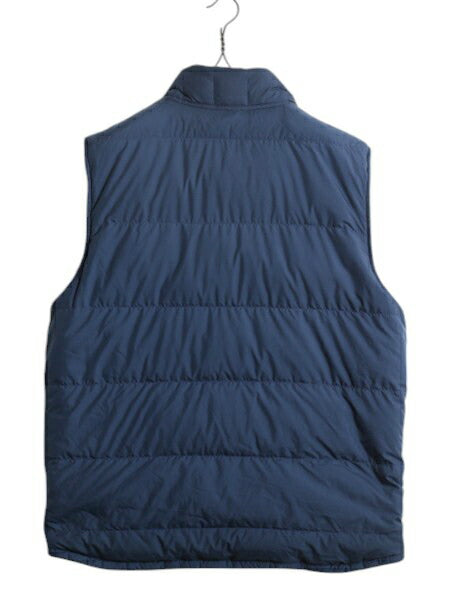 パタゴニア リバーシブル ナイロン ダウン ベスト メンズ L 程/ 18年製 古着 Patagonia アウトドア フルジップ ハイネック 重ね着 ツートン
