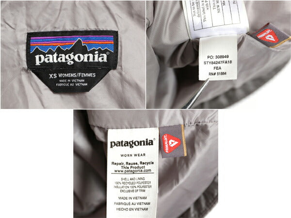 パタゴニア ナノ パフ ベスト レディース XS / 18年製 Patagonia 中綿 キルティング ナイロン フルジップ アウトドア パッカブル 企業物 灰