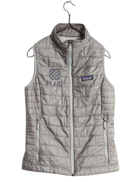 パタゴニア ナノ パフ ベスト レディース XS / 18年製 Patagonia 中綿 キルティング ナイロン フルジップ アウトドア パッカブル 企業物 灰