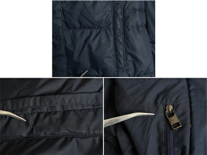 パタゴニア ロング ダウン コート レディース M / 15年製 Patagonia 700フィル ジャケット アウトドア フルジップ ブルゾン ハイネック 紺