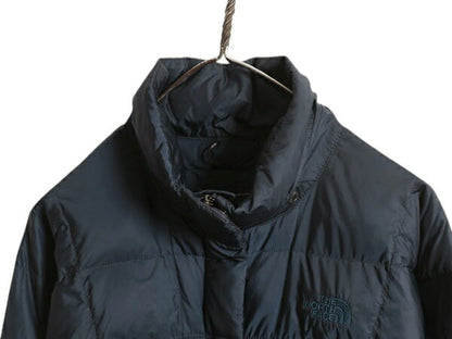 US企画 ノースフェイス ロング ダウン コート レディース M / The North Face アウトドア パーカー ジャケット キルティング 600フィル 紺