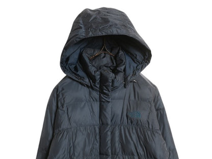 US企画 ノースフェイス ロング ダウン コート レディース M / The North Face アウトドア パーカー ジャケット キルティング 600フィル 紺