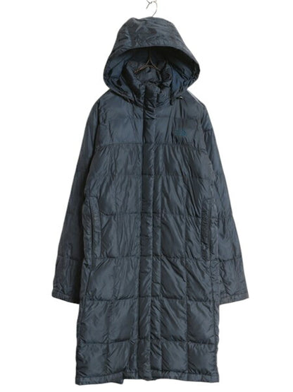 US企画 ノースフェイス ロング ダウン コート レディース M / The North Face アウトドア パーカー ジャケット キルティング 600フィル 紺