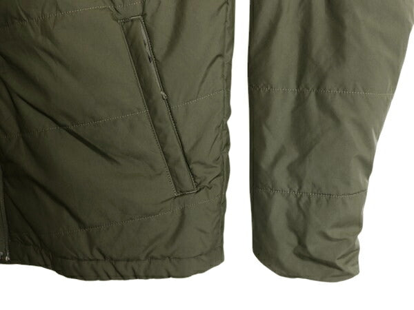 ノースフェイス 中綿 ナイロン ジャケット メンズ S 古着 The North Face フルジップ ブルゾン アウトドア ハイネック ワンポイント カーキ