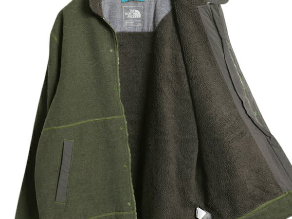 ノースフェイス 裏ボア フリース ジャケット メンズ L 古着 The North face アウトドア 裏起毛 フルジップ ハイネック ブルゾン スウェット