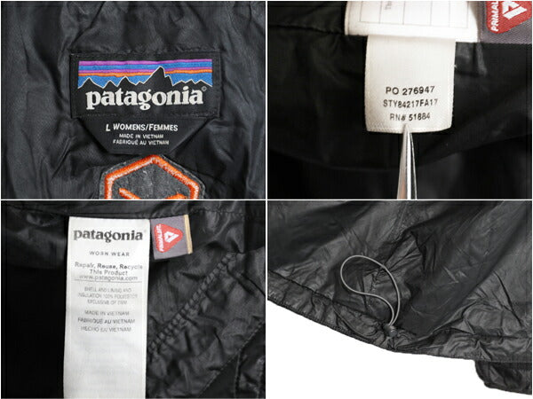 パタゴニア ナノパフ ジャケット レディース L / 17年製 PATAGONIA 中綿 ナイロン プリマロフト ジャンパー パッカブル アウトドア 企業 黒