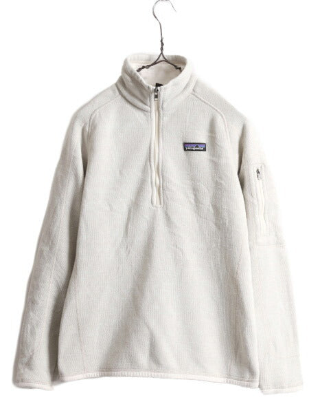 16年製 パタゴニア ベターセーター ハーフジップ レディース S 古着 Patagonia アウトドア フリース ジャケット プルオーバー ブルゾン 白