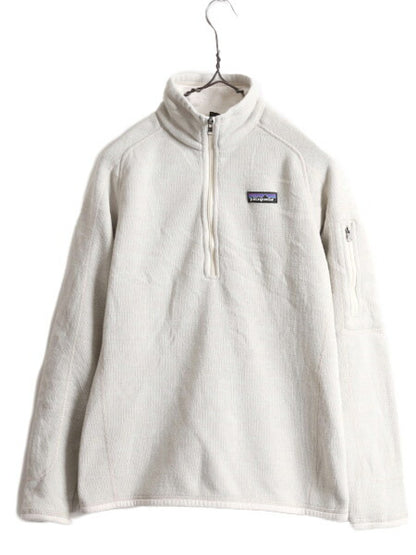 16年製 パタゴニア ベターセーター ハーフジップ レディース S 古着 Patagonia アウトドア フリース ジャケット プルオーバー ブルゾン 白