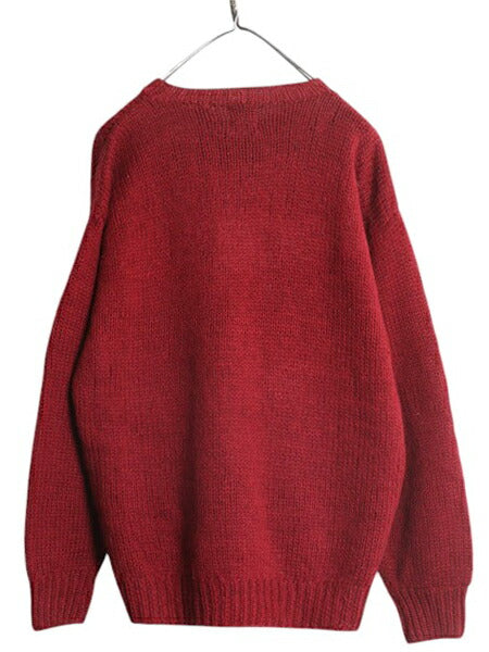 手編み 90s OLD GAP シェットランド ウール デザイン ニット セーター メンズ S 古着 オールド ハンドメイド ドッグ 絵柄 犬 ノルディック