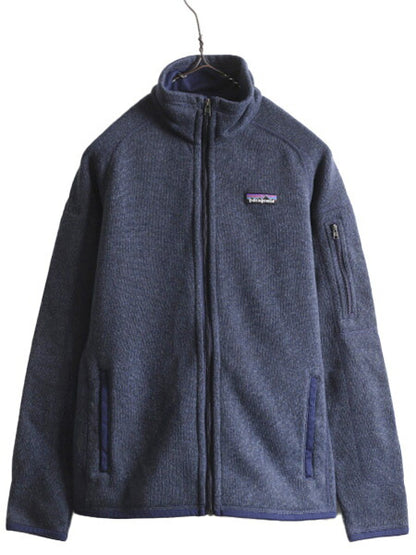 18年製 パタゴニア ベターセーター ジャケット レディース S 古着 Patagonia アウトドア フリース フルジップ ハイネック ブルゾン 企業 紺