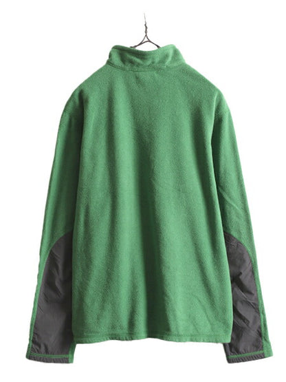 ノースフェイス フリース Tシャツ メンズ M / The North Face アウトドア ナイロン切替 ロンT ハイネック ハーフジップ ポケット付き 薄手