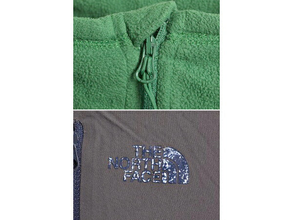 ノースフェイス フリース Tシャツ メンズ M / The North Face アウトドア ナイロン切替 ロンT ハイネック ハーフジップ ポケット付き 薄手