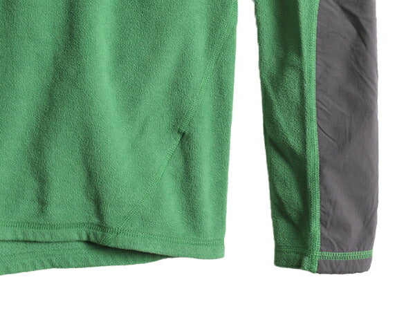 ノースフェイス フリース Tシャツ メンズ M / The North Face アウトドア ナイロン切替 ロンT ハイネック ハーフジップ ポケット付き 薄手