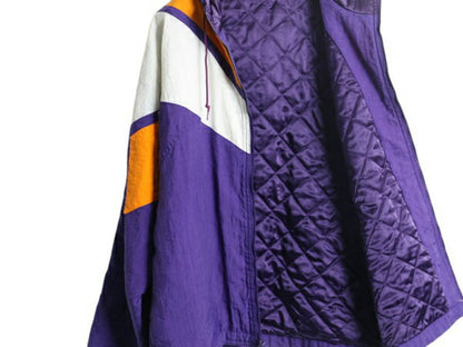 90s リーボック 中綿 ナイロン パーカー ジャケット メンズ S オールド REEBOK ジャンパー ウォームアップ キルティング ライナー ロゴ切替