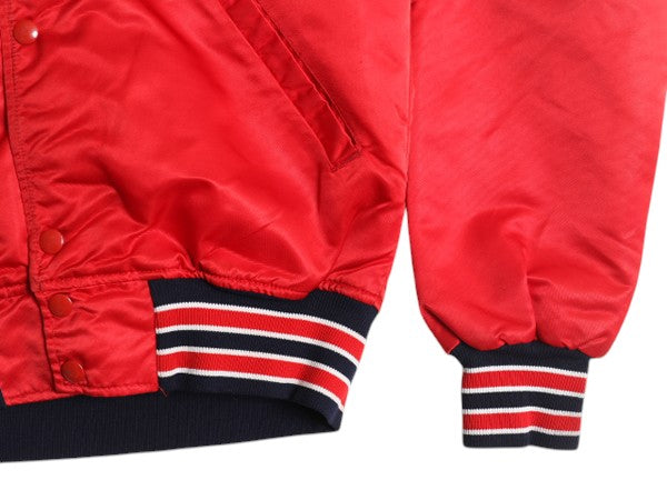 90s MLB オフィシャル スターター カージナルス ナイロン サテン スタジャン メンズ S / オールド 中綿 ジャケット キルティング ライナー