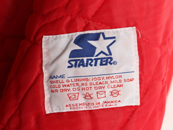 90s MLB オフィシャル スターター カージナルス ナイロン サテン スタジャン メンズ S / オールド 中綿 ジャケット キルティング ライナー
