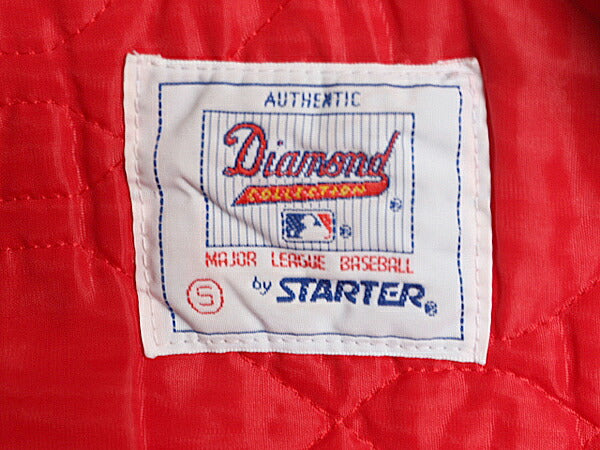 90s MLB オフィシャル スターター カージナルス ナイロン サテン スタジャン メンズ S / オールド 中綿 ジャケット キルティング ライナー