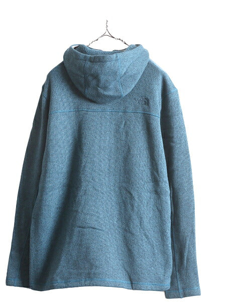 ノースフェイス セーター フリース パーカー ジャケット メンズ L 古着 The North face アウトドア ブルゾン フルジップ ニット ハイネック